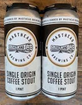 image of Masthead Brewing Co. Single Origin Coffee Stout, 4 pack cans