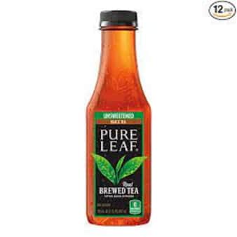 image of  Pure Leaf Unsweetened Black Tea, 16 oz bottle