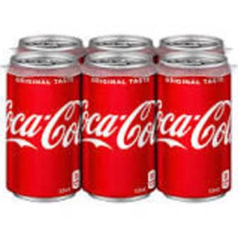 image of Coca Cola, 6 pack cans