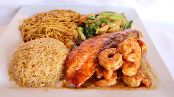 image of Shrimp and Salmon Hibachi Combo