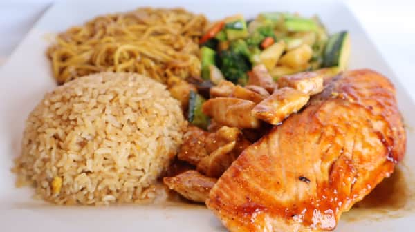image of Chicken and Salmon Hibachi Combo