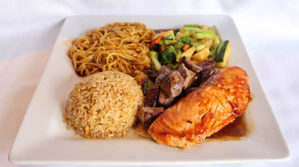 image of Fillet Mignon and Salmon Hibachi Combo