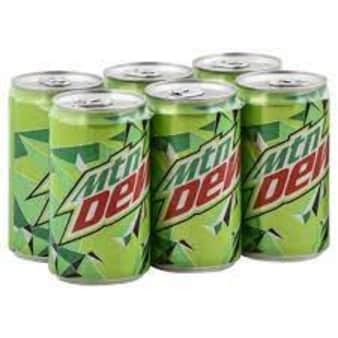 image of Mountain Dew, 6 pack cans 