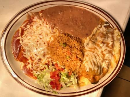 image of 08 (1)Chile Relleno & (2)Enchiladas De Queso