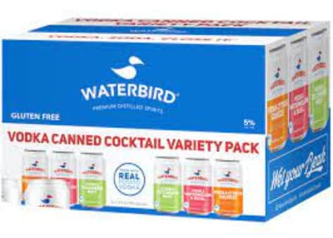 image of Waterbirds Vodka Variety, 6 pack cans