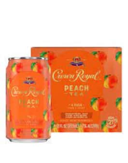 image of Crown Royal Peach Tea, 4 pack cans