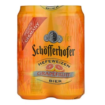 image of Schofferhofer Grapefruit Bier, 4 pack cans