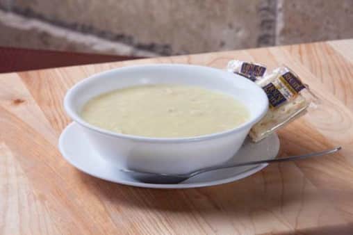 image of Homemade Chicken Lemon Rice Soup Bowl