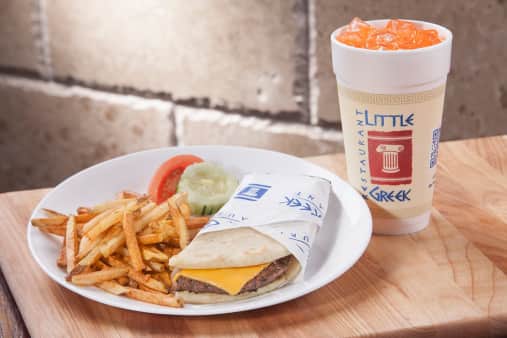 image of Kid's Pita Cheeseburger w/ fries