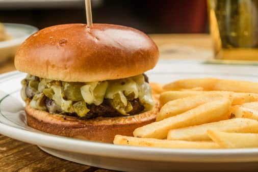 Green Chile Cheeseburger