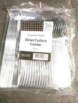 image of Silver Cutlery Combo, 36 Pieces