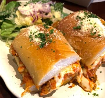 Eggplant Parmigiano Sandwich