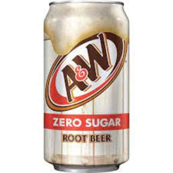 image of A&W Zero Root Beer, single can