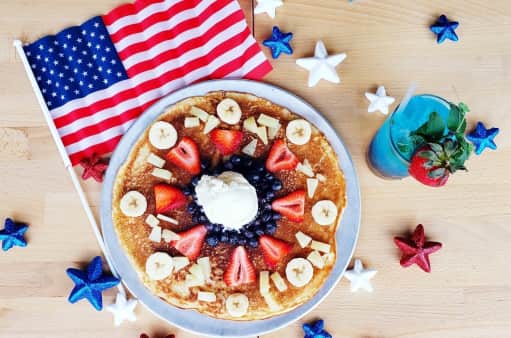 image of Red White and Blue Pancake