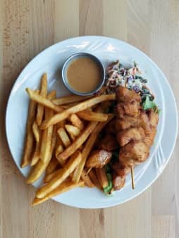 image of chicken satay platter