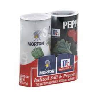 image of Morton salt and pepper shakers 