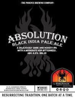 image of The Phoenix Brewing Co Absolution Black IPA, 4 pack cans