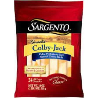 image of Sargento Colby Jack Cheese Sticks, 12 count