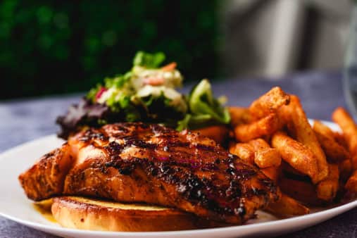 image of Honey Jack Salmon Burger