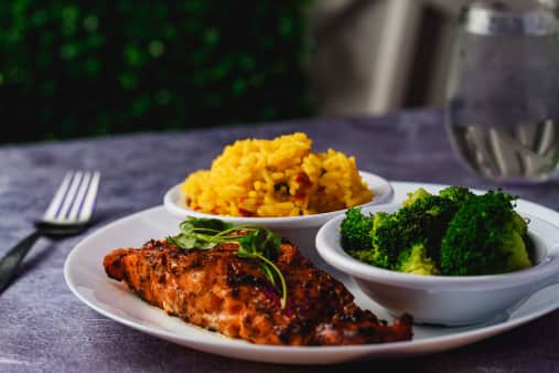 image of Honey Jack Salmon Plate