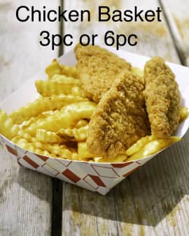 image of 4 pc chicken tenders w/fries