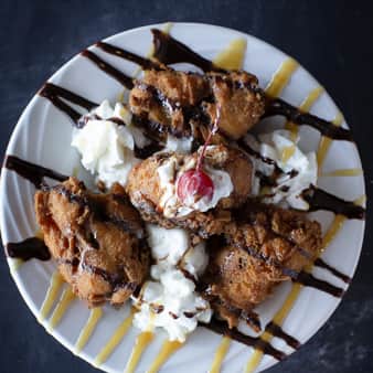 Fried Pancake Brownie Sundae