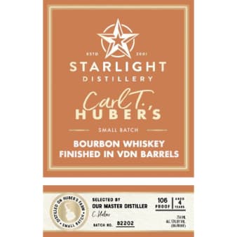 image of Starlight Carl T Huber Small Batch VDN Barrel Finished 750ml