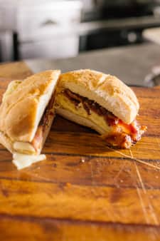 Bacon, Egg, N Cheese on Kaiser