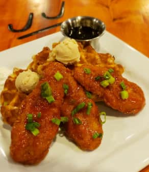 Mango Habanero Chicken and Waffles
