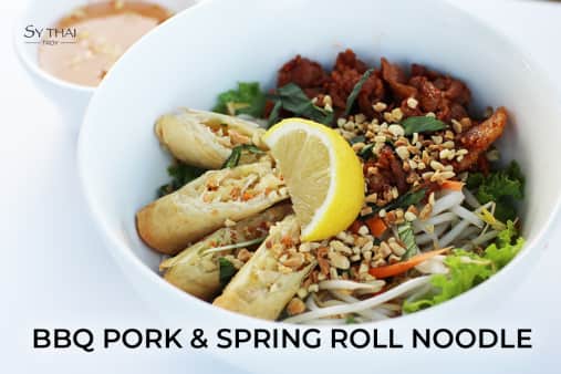 image of BBQ Pork & Spring Roll Noodle