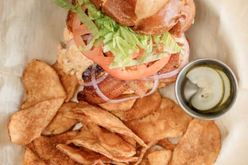 Candied Bacon Pimento Burger