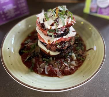 image of Eggplant Caprese Stack