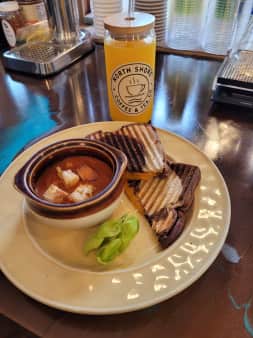 image of Gourmet Grilled Cheese on Marble Rye