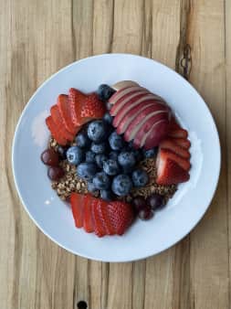 image of GRANOLA, YOGURT, AND FRESH FRUIT