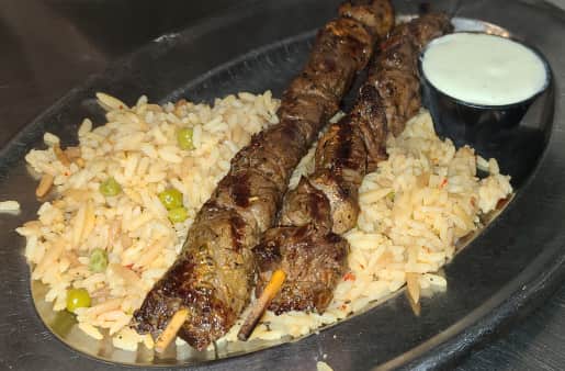 image of STEAKTIP SOUVLAKI DINNER