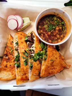 Birria Shrimp Quesadilla
