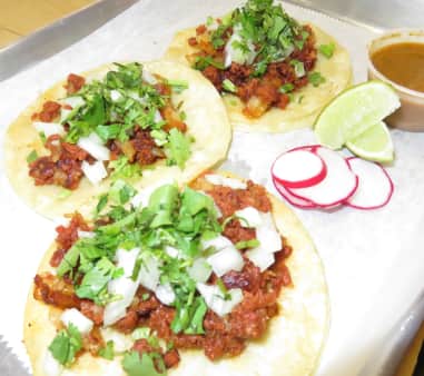 Chorizo w/ Potato Tacos (3)