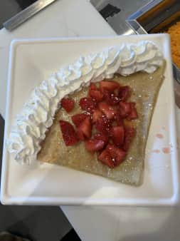 image of Strawberries w/ Whipped Cream Crepes