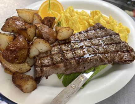 image of STEAK AND 3 EGGS