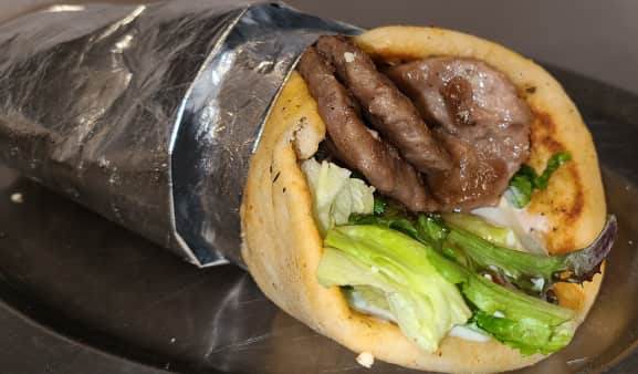 image of GYRO PITA SANDWICH (NOT GLUTEN FREE)
