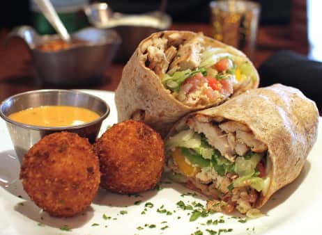 image of Greek Salad Chicken Wrap