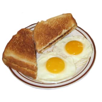 image of #4 2 eggs and toast