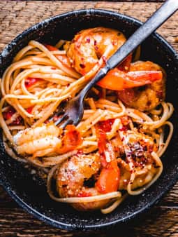 Spaghetti & Shrimp Fra Diablo