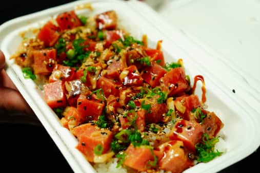 image of Spicy Ahi Poke Tuna Hawaiian Style