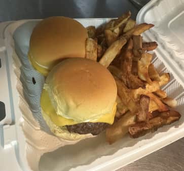 image of 2 Cheeseburger Sliders and Fries