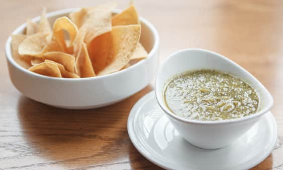 image of Chips & Charred Tomatillo Salsa