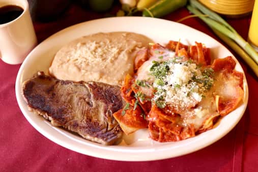 #Chilaquiles Con Carne Asada