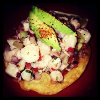 #Tostada De Ceviche De Pescado
