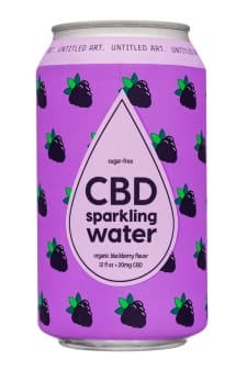 image of Untitled Art CBD BlackBerry Sparkling Water 12oz can