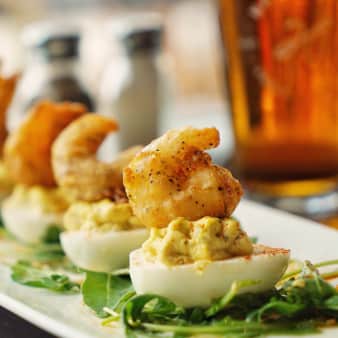 image of Crispy Shrimp Deviled Eggs